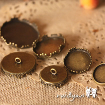 Green bronze wearing ring lace bottom support 4 glass cover accessories (2028A)