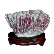 Water jade ice spirit natural red tourmaline ornaments Rose Red tourmaline plum blossom tourmaline original stone ornaments play with raw ore