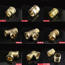 Le Jieya all-copper 4-point double outer wire joint Copper inner pipe joint Wire-to-wire joint Copper accessories