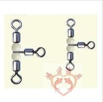 Yongmiao special price 1027 American trigeminal luminous swivel 3X4 fishing group stainless steel 10 bags