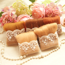 Brown soft wool strips Qianying wool felt poke hand diy imported high quality materials