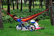 Travel Light Light Light line hammock color strip canvas hammock camping Travel supplies Outdoor Leisure