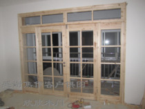 New Balcony Book Room Living Room Partition Gate Mobile Door Moving Door Connected Window Pure Cedar Wood Solid Wood Support Set With Bright Window Door Leaf