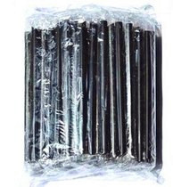 Pearl milk tea raw material pearl milk tea straw 19cm black independent packaging straw 100