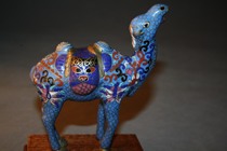 Old bronze tire pinching silk gilded old cloisonne ornaments camel