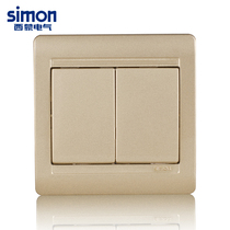 Simon Switch Socket 55 Series Champagne Gold Double Open Single Control Switch N51021B-56