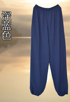 Performance wear summer middle-aged mens morning exercise bloomers large cotton cotton pants Taijiquan fat dad slacks