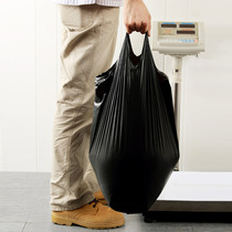 Cleaning bag large black vest style thick plastic bag household storage bag 20L trash can with garbage bag