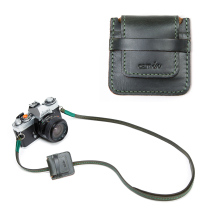 cam-in Italian vegetable tanned cowhide CF SD card leather storage package CA018