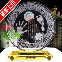 New high-end baby hands and feet printed souvenirs Crystal booth infant creative gifts free lettering photos