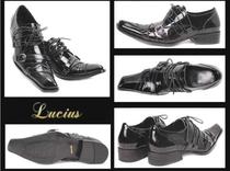 New Japanese casual shoes leather patent leather pointed toe shoes business mens shoes