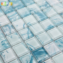 T (Linus mosaic) blue crystal glass mosaic tile toilet wall sticker kitchen Marseille