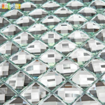 (Linus mosaic)Silver edging mirror glass Masek 13 crystal wall stickers building materials tiles