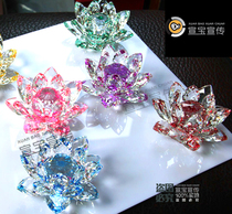 Lotus crystal ornaments Crystal counter ornaments Mobile phone counter decorations Mobile phone shop supplies K9 crystal