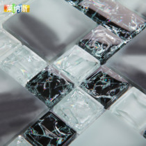(Linus Mosaic)Black and white Crystal Ice crack Masek bathroom background wall tile spot