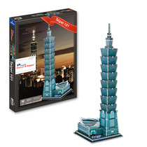 Cherobon Three-dimensional Jigsaw Puzzle Taipei 101 Building Childrens Puzzle Toy Adult Puzzle Diy Paper Construction Model
