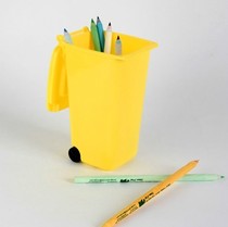 Cute trash can pen holder pen plug pen box desktop mini trash can swag tube stationery storage box