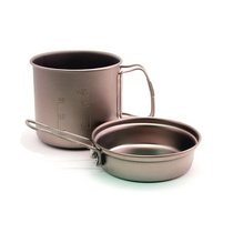 Snow Peak Trek 1400 Ti Cookset Snow Peak 1 4L Titanium Cover Pot SCS-009T