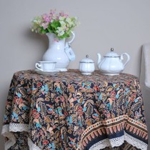 Special price Exquisite and bright Islamic style cotton and linen art square table cloth table custom three colors