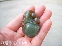 Hetian Jade sugar Sapphire three-legged money wishful toad pendant pendant Ruixiang Wangcai Wan Chao jewelry 200588