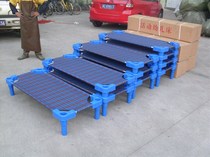 Kindergarten cloth bed Blue cloth bed Kindergarten plait bed baby bed plastic canvas bed
