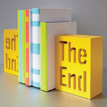 Hollow letter box Solid wood book stand Book holder Book newspaper clip File magazine rack decoration Home decoration decoration yellow