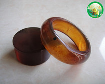 Burmese amber flow pattern Golden pepper has black spots with grass flowers exquisite bracelet bracelet jewelry gift