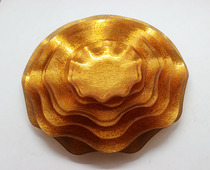 Thickened shatterproof acrylic gold fruit plate Snack plate Golden dried fruit plate Candy plate Hotel KTV snack plate