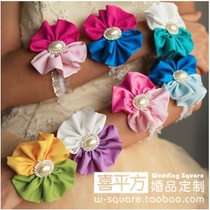 Pearl color hand flower wedding hand flower sister hand flower wedding wrist flower hand flower