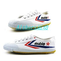 Hot white track shoes double star mens and womens sports shoes special shoes for the examination white net shoes flat football shoes
