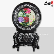 Thriving handmade embroidery Rich peony boutique Xiang embroidery double-sided embroidery Embroidery embroidery May 5 gifts