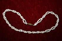 Old natural pearl double chain necklace special price does not cut