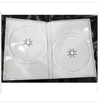 Raw material milk white single case Double disc upscale Optical box outside can be put with a good selection of pages to protect the disc