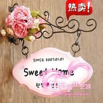 Wrought house plate hanging tag Billboard custom European creative personality door classroom class nail shop signboard