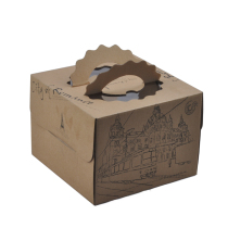 Thousand Group Seiko Supply Cake Box 6-inch Packaging Box Disposable Portable Box Six-inch Paper Box