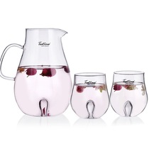 t time complete set of tea set glass kettle water cup water set creative high temperature resistant glass pot water Cup