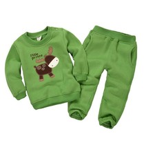 Baby Boy Clothing Autumn Winter Dress Grip Suede Thick Sweatshirt 1-2-3-5 ½ Two Suits Boy Girl Child Clothes