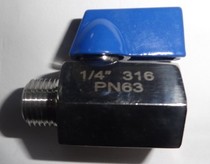 316 stainless steel mini ball valve inside and outside silk ball valve 6 points DN20 3 4 stainless steel mini ball valve