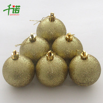 Thousand Connaught Christmas ball decorations Christmas tree hanging glitter Glitter Christmas ball 10cm Pink decorative color ball