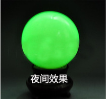 Natural Luminous Stone night Pearl Ice Island Stone luminous ball fluorescent stone luminous ball with base