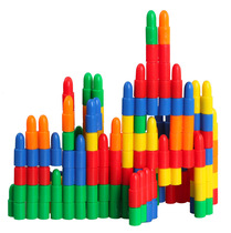 350g Sunshine City Creative Building Blocks Plastic Block Pipe Assembly Educational Childrens Toys Mixed Batch