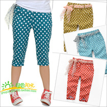 Girl Pants Children Shorts Shorts Summer Clothing CUHK Children 50% Pants Seven Pants Girls Up up version Pure cotton Scout 396