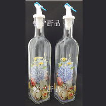 Glass vinegar bottle Leak-proof glass oil pot Table seasoning bottle Kitchen seasoning bottle Glass oil pot Olive oil bottle
