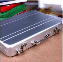 High-grade password safe shape aluminum alloy business card holder mini suitcase business card storage box