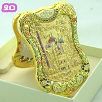 Russian features imported double-sided folding hand holding girls makeup exquisite art high-end fashion retro small mirror