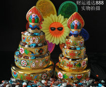 Cloisonne silk eight auspicious Manza plate mandada Manda Manza Manza Manzan Manzan Manshan trumpet 12 5cm