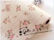 Korean Version Rose Flowers PVC Pest-Proof Paper Field Style Moisture-Proof Cabinet Wardrobe Drawers Cushion Paper