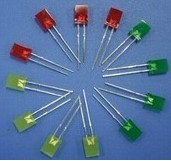 Square 2X5X7 red red LED green hair green 5X5X7 yellow yellow 2X3X4 red LED 1X3X4