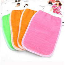 Spring and summer Korean double-sided strong exfoliating dead skin rub bath towel Rub mud rub back Bath towel Rub back bath gloves