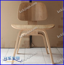 CL2002 Ames Curved wood chair-High stool Water ash willow primary color black white Ames DCW dining chair